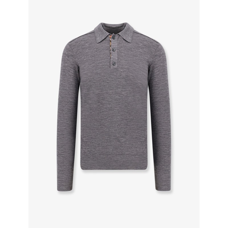 Wool polo sweater