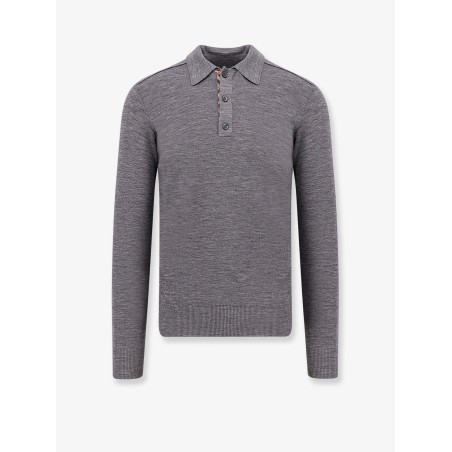 Wool polo sweater