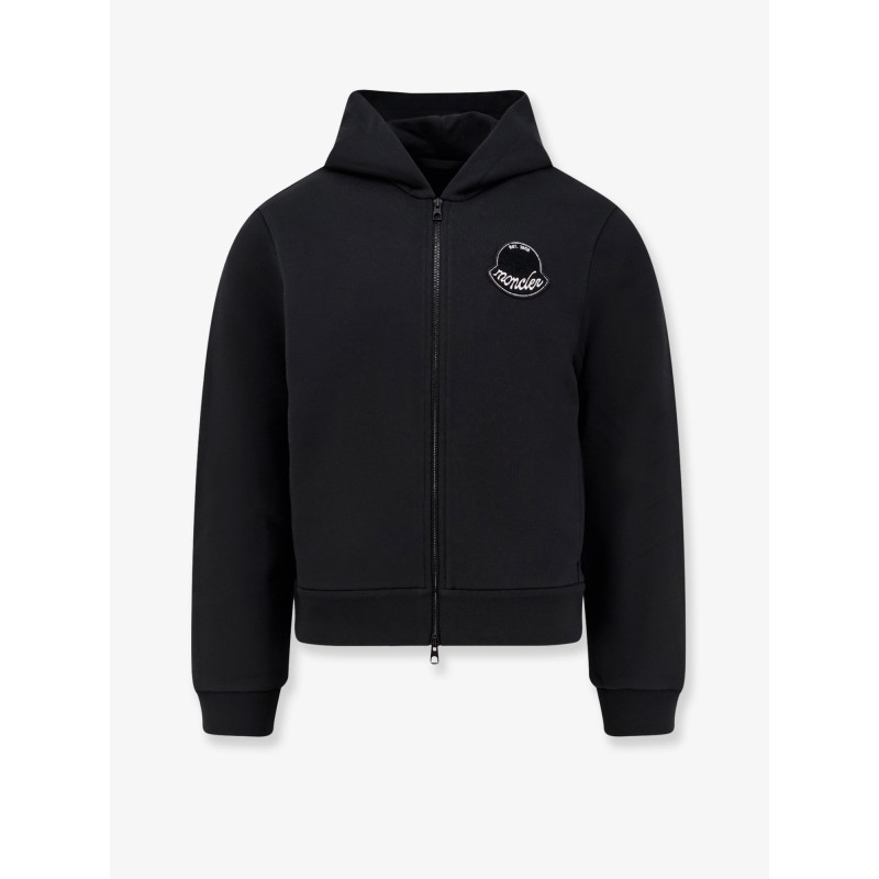 Cotton sweatshirt with Logo patch