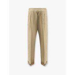 Burberry Check cuffed cotton trousers