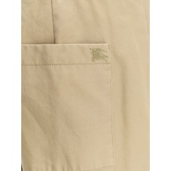 Burberry Check cuffed cotton trousers