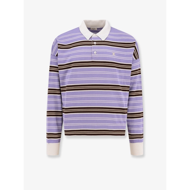 Cotton striped polo shirt