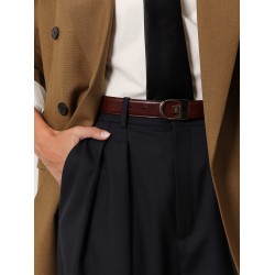 Reversible leather belt