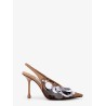 Isa 95 mesh and sequins slingback décolleté