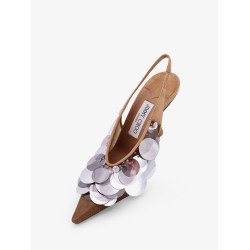 Isa 95 mesh and sequins slingback décolleté