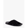 Leather slides with all-over GG motif