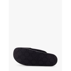 Leather slides with all-over GG motif