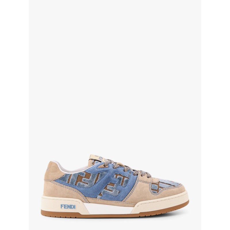 Suede sneakers with ff inserts
