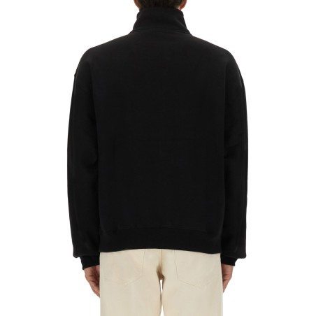 ZIPPERED TURTLENECK SWEATSHIRT