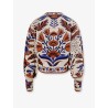 Viscose blend cardigan with perforated details
