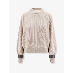 Cashmere sweater with removable cuffs