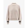 Cashmere sweater with removable cuffs