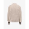 Cashmere sweater with removable cuffs