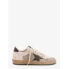 Ball Star Double Quarter low-top leather sneakers with used effect