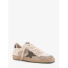 Ball Star Double Quarter low-top leather sneakers with used effect