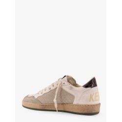 Ball Star Double Quarter low-top leather sneakers with used effect