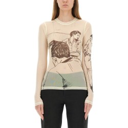 TRANSPARENT TOP WITH PRINT