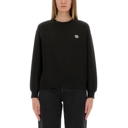 COTTON SWEATSHIRT WITH "HAPPY TIGER" PATCH