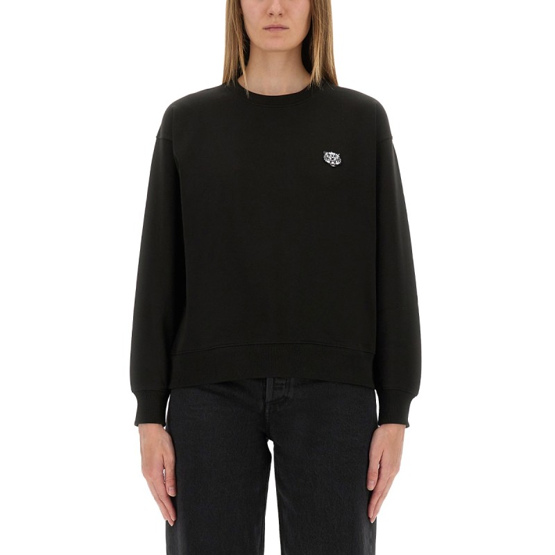 COTTON SWEATSHIRT WITH "HAPPY TIGER" PATCH