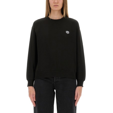 COTTON SWEATSHIRT WITH "HAPPY TIGER" PATCH
