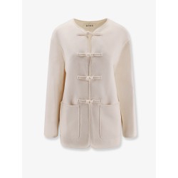 Mandarin closure wool jacket