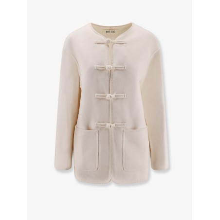 Mandarin closure wool jacket