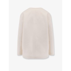 Mandarin closure wool jacket
