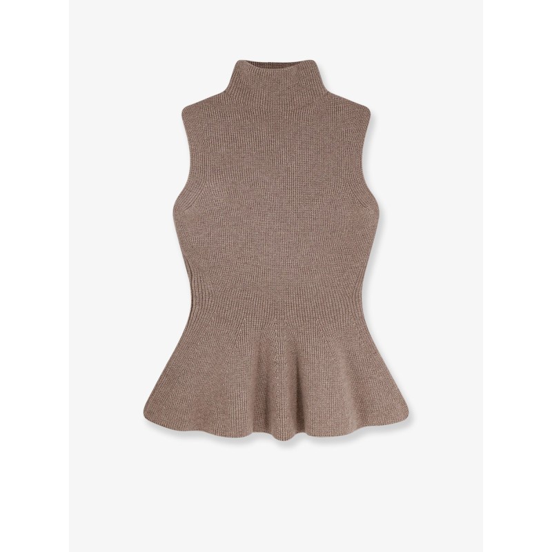 Ribbed wool and cashmere top