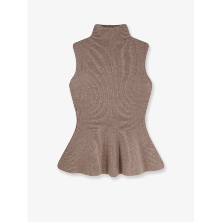 Ribbed wool and cashmere top