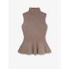 Ribbed wool and cashmere top