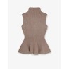 Ribbed wool and cashmere top