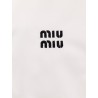 Cotton shirt with Miu Miu embroidery