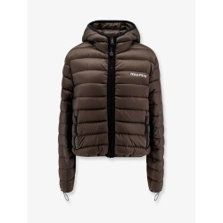 Recycled polyester hooded down jacket