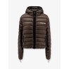 Recycled polyester hooded down jacket