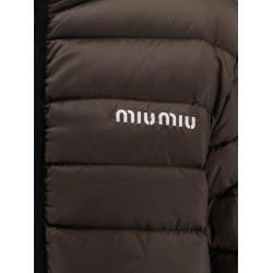 Recycled polyester hooded down jacket