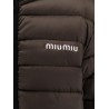 Recycled polyester hooded down jacket