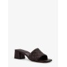 Leather heel sandals with Intrecciato motif