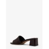 Leather heel sandals with Intrecciato motif