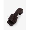 Leather heel sandals with Intrecciato motif