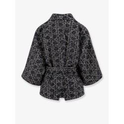 Palto Macrocannage cotton blend tweed blazer