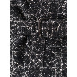 Palto Macrocannage cotton blend tweed blazer