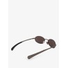 Acetate sunglasses with metal profiles