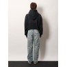 Destroyed effect jeans