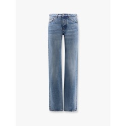 Used blue cotton jeans