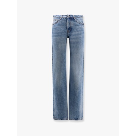 Used blue cotton jeans