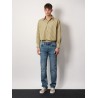 Used blue cotton jeans