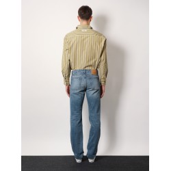 Used blue cotton jeans