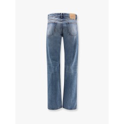 Used blue cotton jeans