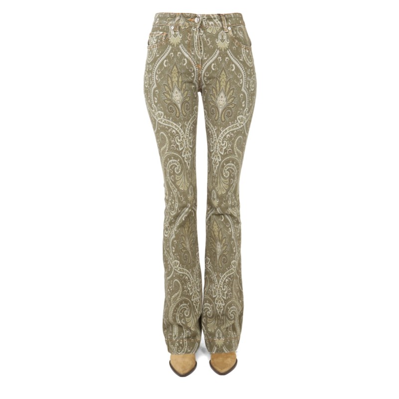 PAISLEY PRINT JEANS