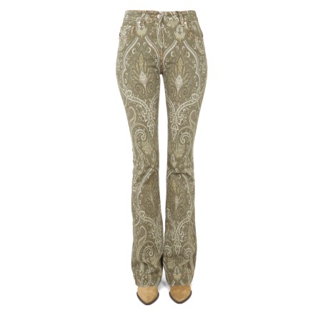 PAISLEY PRINT JEANS
